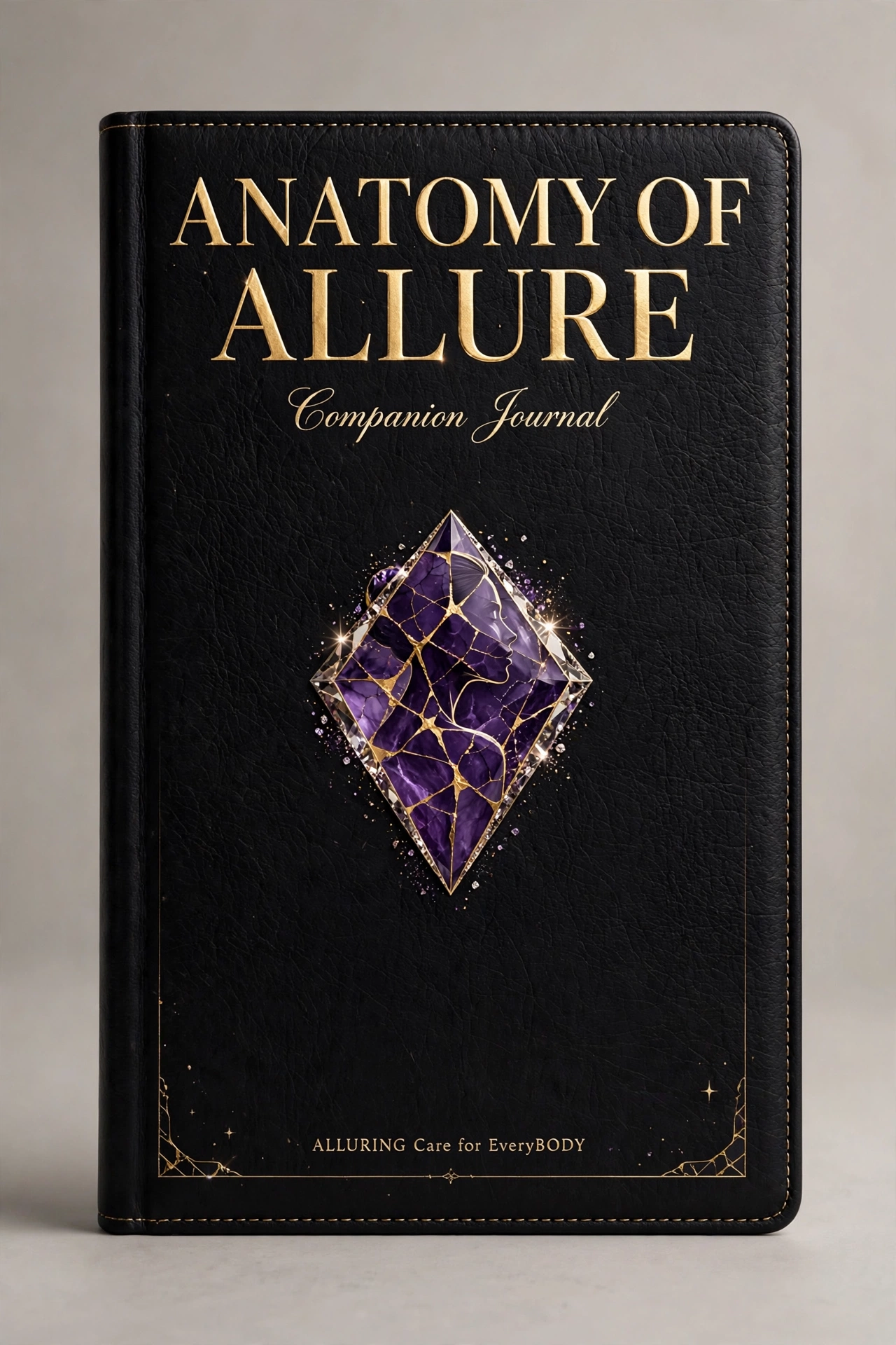 Concept rendering of the black, gold and amethyst Anatomy of Allure Companion Journal